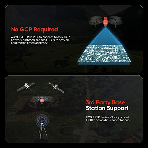 Image of Autel Robotics EVO II PRO RTK V3, S-ony 1'' 6K /30fps HDR Video, Centimeter-Level Positioning, High-Precision GNSS Base Station, PPK Support, 20MP, SkyLink 2.0, 15KM Transmission, For Mapping