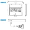 1U Rackmount Keyboard with Touchpad, USB/PS2 Connection, 99-Key Keyboard Drawer, Metal Rack Mount Tray for 19 Server Rack, Hot-Pluggable Design, Space-Saving 1U Steel Build, Durable Construction