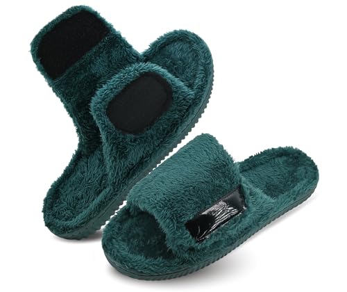Image of Panda Bros Adjustable House Slippers for Men Soft Open Toe Breathable Indoor Outdoor Slip on Slides Slippers with Memory Foam for Home Bedroom