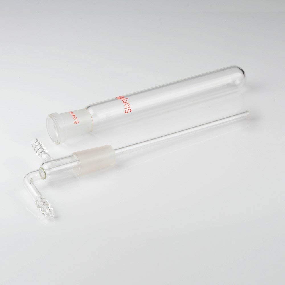 stonylab Trampa Fría de Vacío de Vidrio con Boquilla Estriada de 10 mm, Longitud de 250 mm Debajo de la Junta 24/40