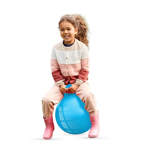 Image of Amazon Brand - Jam & Honey Jumping, Bouncing, Hop Ball | Indoor & Outdoor Activity Toy | Size- 45 cm | Best Gift for Kids 3+ Years | Blue