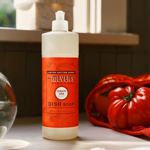 Image of Mrs. MEYER'S Clean Day Tomato Vine 3 Pack Bundle, Liquid Hand Soap 12.5 OZ (2), Liquid Dish Soap 16 OZ (Variety Pack)