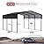 NUGRIART Metal Carport 10 x 15 FT with Heavy Duty Metal Frame & Galvanized Steel Roof, Metal Car Garage, Sturdy Canopy Shelter for Car, Truck, Pickup, SUV, Tractor, and Boat