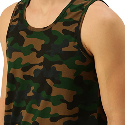 Image of Veirdo Pure Cotton Scoop Neck Regular Fit Printed Sleeveless Vest for Men & Boys (Available in Various Patterns)