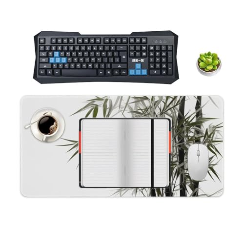 Pad para escritorio grande con base antideslizante blanca miniatura 4