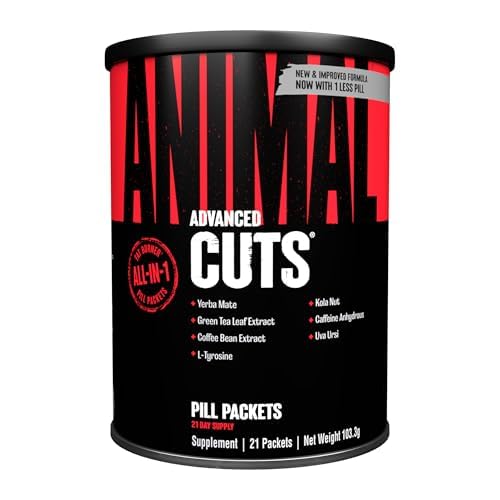 Universal Nutrition ANIMAL Cuts - Dieta y Definición Suplemento para el Control de Peso para Atletas de Alto Rendimiento - Estimula el Metabolismo y Aumenta el Gasto Energético, 21 unidades