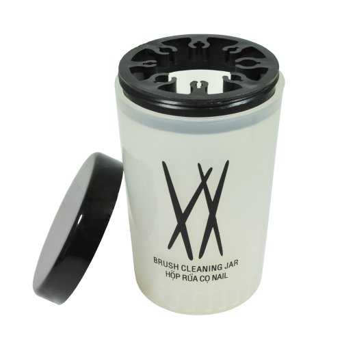 Winstonia Nail Art Brush Tool Cleaning Cleaner Cup Jar Container with Multiple Size Slots and Lid