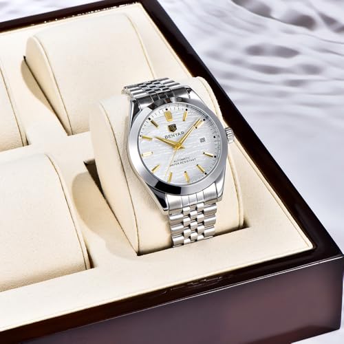 Image of BENYAR BY5209 Men's Automatic Mechanical Watch 40MM Waterproof Stainless Steel Band Luminous Casual Men Watch Date
