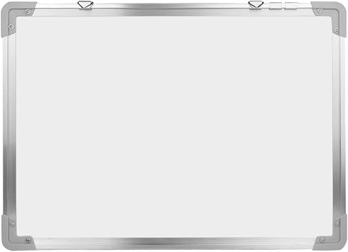 Magnetic Dry Erase White Board 18x24 Inches, Silver Aluminum Frame for Home, Daily Use, Office, Small