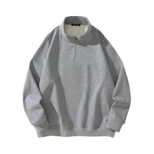 Sweatshirts for Men Trendy 2024 Quarter Zip Stand Collar Long Sleeve Pullover Loose Casual Comfy Teen Boys Fall Tops2