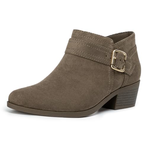 Image of Athlefit Women's Chunky Low Heel Short Ankle Boots