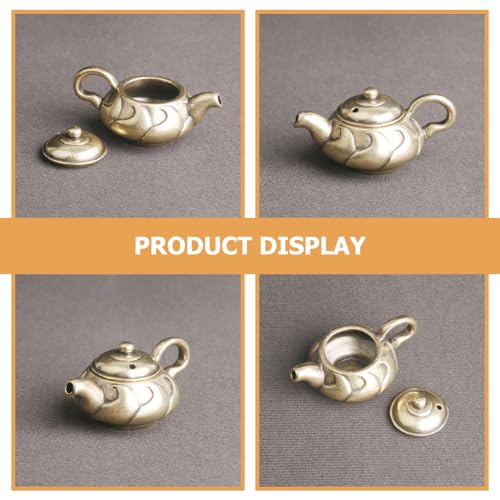 Pretyzoom XN14W01124BD Brass Teapot Exquisite Teapot Decor Home Accents Decor Retro Kettle Gold Decor thumb #7