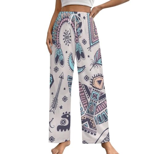 Pajama Pants for Mens Women Fashion Unisex Home PJ Bottoms Sleepwears Prensents American Tribal