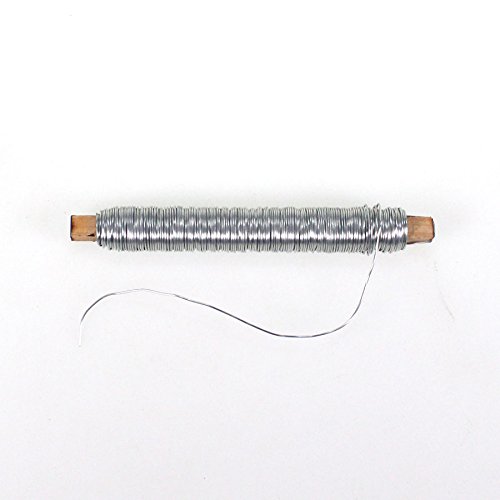 N/A 1 Rolle Wickeldraht verzinkt Silber Blumendraht Bindedraht a 100g 0,65mm