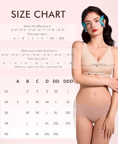 Image of Ganado Seamless Wireless Bras for Women No Underwire Bras Supportive Bralette Padded Comfort T Shirt Bra