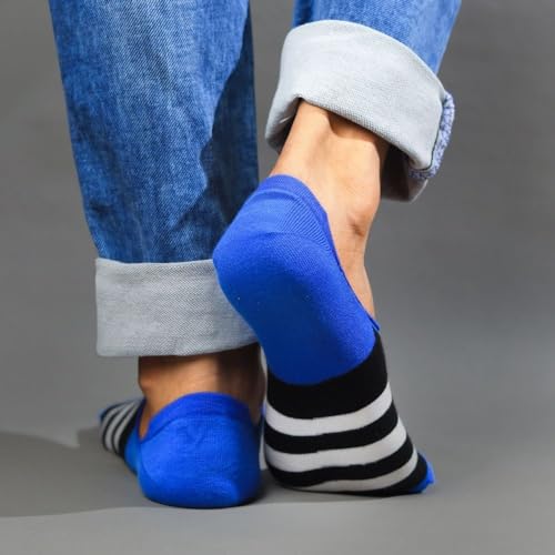 Image of SockSoho Premium Loafer Cotton Socks for MEN - (COLOR: Multicolor | Loafer Length | 7-12 UK Size)