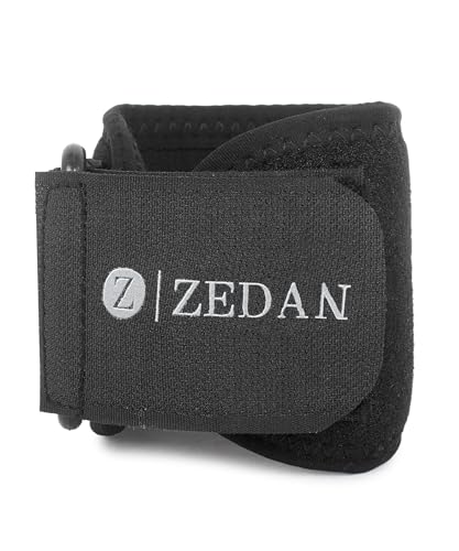 Image of ZEDAN Active Tennis Elbow Support Brace Band for Men & Women | Adjustable Strap | For Pain Relief in Bursitis, Tendonitis | Skin Friendly Elbow Band /Guard | For Workout, Gym Badminton, Cricket - Black