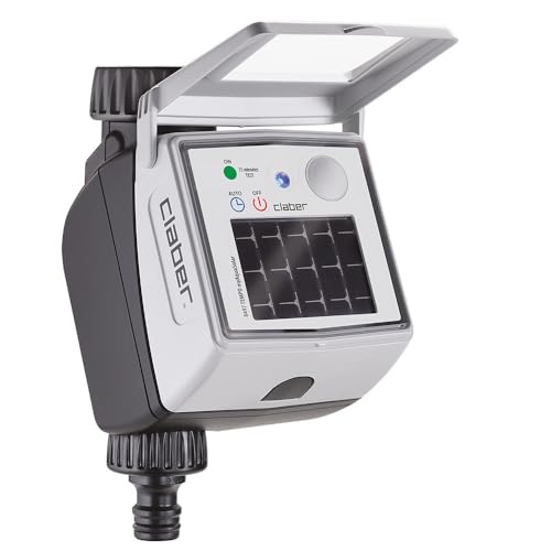 Claber Tempo myAquaSolar Programmateur d’Irrigation 1 Voie, Panneau Solaire, Bluetooth App...