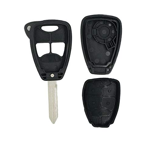 BROVACS Replacement Key Shell Compatible with CHRYSLER DODGE JEEP Keyless Entry Remote Key Case Fob 3 Buttons 2 BTN + Panic PG752B - Image 2