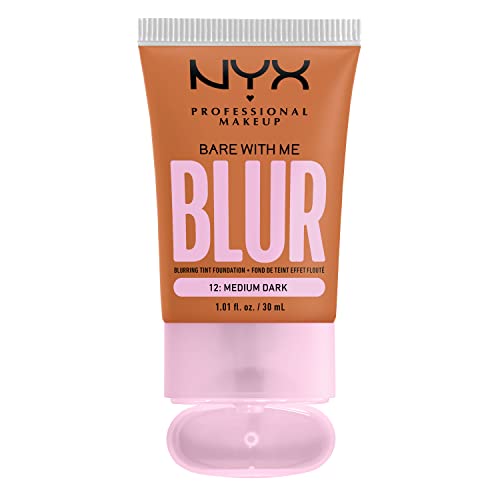 NYX PROFESSIONAL MAKEUP Bare With Me Blur Skin Tint Foundation Make Up with Matcha, Glycerin & Niacinamide - Medium Dark - image 8