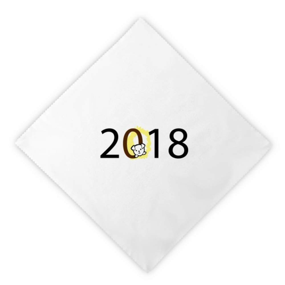 Serviettes en tissu réutilisable haut de gamme Bonne année Multicolor 2Pcs DIYthinker