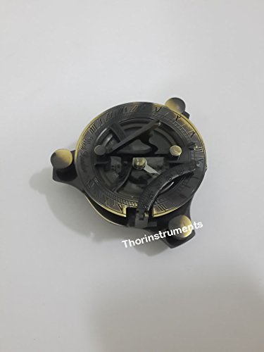 Brújula Solar Náutica Antiguo Bronce 3" Portátil miniatura 1