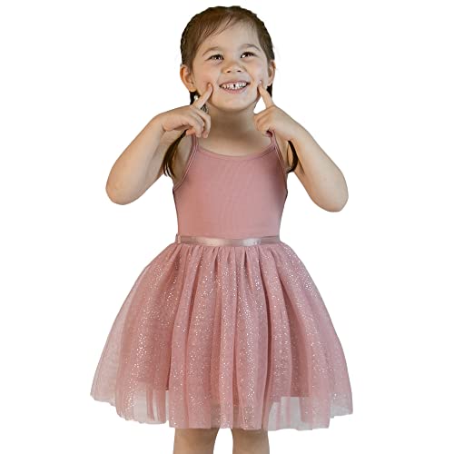 Toddle Girls Dress Sleeveless Tutu Dresses Princess Wedding Birthday Tulle Solid Color Sundress Pink Blue Dusty Rose 3-7T