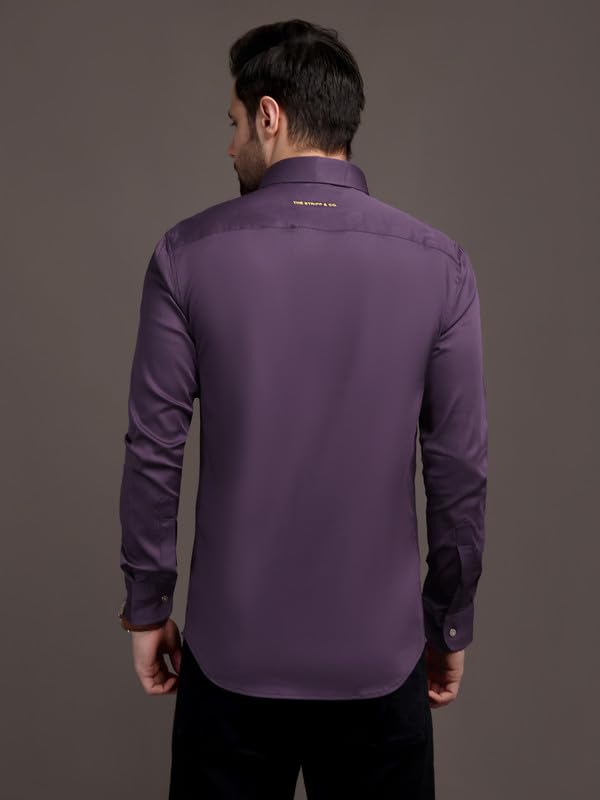 Image of The Stripp & Co Men's Full Sleeve Cotton Solid Shirt | Regular Fit Casual | Soft & Breathable Fabric | Button-Down Collared Formal,& Office Wear | Everyday Shirt | Sizes M to 2XL