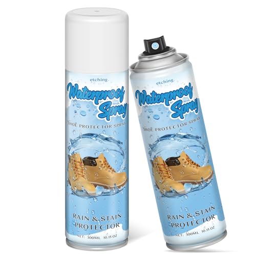 Adhesive Gbye 2 Pack Shoe Protector Spray, Suede Protector Spray, Rain & Stain Waterproof Protection for Shoes, Boots, Handbags, Purses, Suede, Leather, Canvas, Nubuck, Fabric, Nylon, 10.15Oz