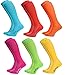 Produktbild Rainbow Socks - Damen Herren Sportliche Kniestrümpfe - 6 Paar Multipack - Helle Farben - Größen: EU 36-38