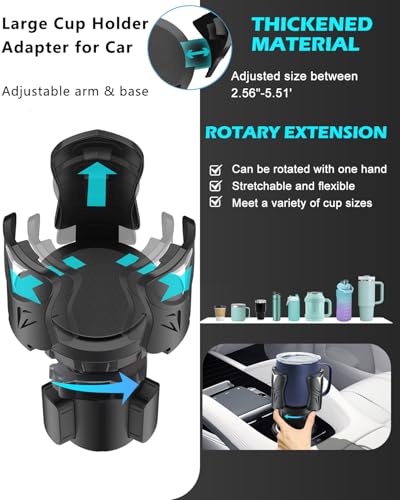 Portavasos Expansible para Carro con Adaptador Ajustable miniatura 3
