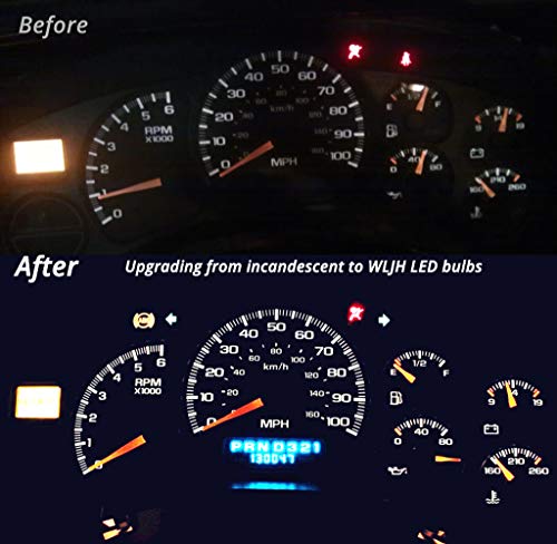 WLJH Pack 10 Bombillas Led T5 Mini 3030SMD Blanco miniatura 4