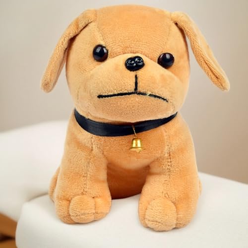 Image of Babique Bell Dog Stuffed Plush Animal | Teddy Bear Soft Toy |Ideal for Birthdays & Special Occasions Girls /Boys, Baby Kids -Brown