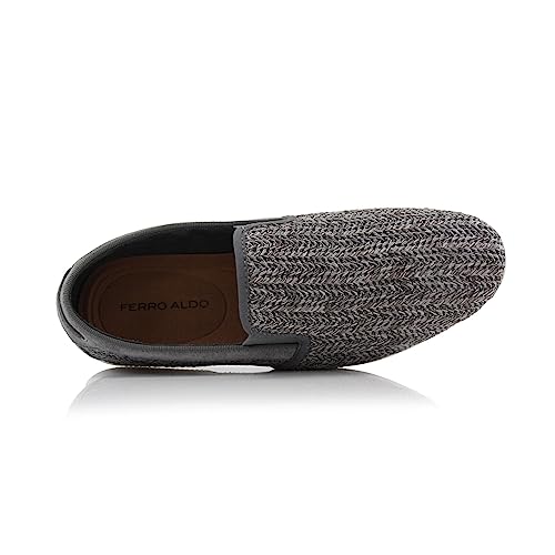 Image of Ferro Aldo Men's Slip-On Loafers | Woven Espadrille & Classic Styles | Casual & Formal Dress Shoes