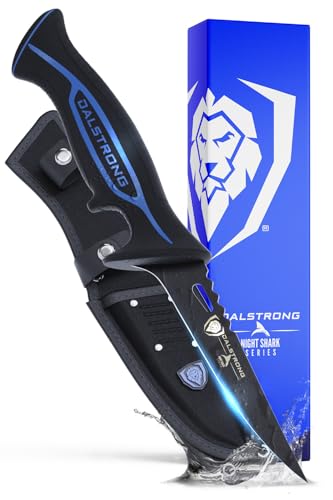 Dalstrong Fillet Knife-Night Shark Series 4.7” Flexible Fish Knife for Filleting and Cleaning -High Carbon Steel-Titanium Coated Blade-Sharp Kitchen Knife-Polypropylene Handle-w/Sheath-NSF Certified