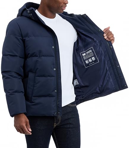 Image of Michael Kors Men's Heavyweight Mens Puffer Jacket With Hood, Water Resistant