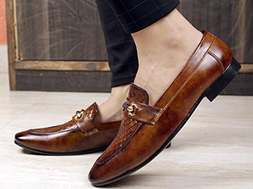 Image of YUVRATO BAXI Men's Synthetic Material Stylish Casual Loafer and Mocassin, Slip-On Shoes