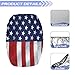 JOAIFO Vehicle Winch Cover Universal Winch Protection Cover All-Weather Automotive Winch Accessories Ideal for Electric Winches Cover American Flag Transparent Butterfly