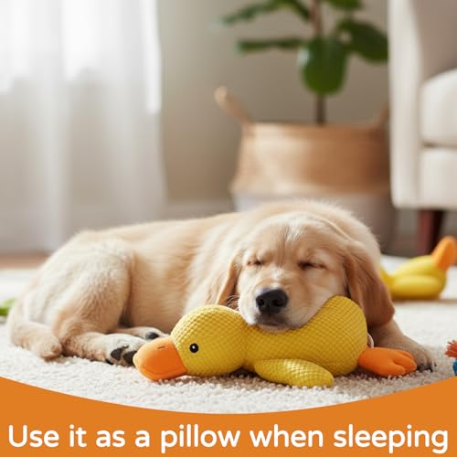 Calming Duck Toy for Dogs, Pawlove Duck Dog Toy for Anxiety Relief and Dental Hygiene, Yellow Duck Toy for Interactive Play and Senior Dogs Comfort - Image 5