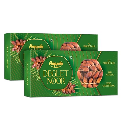 Image of Happilo Premium Deglet Nour Dates 500g (Pack of 2), Healthy snacks, Dry fruits, Khajoor, Khajur, Rich in Natural Nutrients and Fibers, Perfect for Snacking, Healthy and Delicious