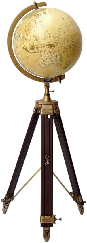 18 Inch World Globe with Tripod Stand Vintage Style Atlas Home Decor & Gift For Kids World Globe