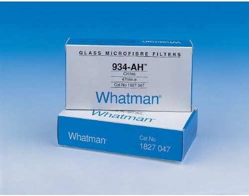 1827-055 Glass Microfiber Binder Free Filter, 1.5 Micron, 3.7 s/100mL Flow Rate, Grade 934-AH, 5.5cm Diameter (Pack of 100)