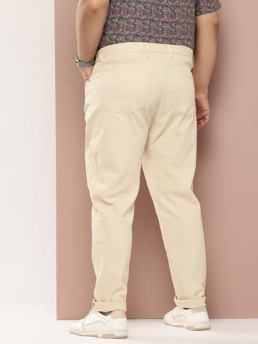 Image of Thomas Scott Men's | Smart | Plus Size | Regular Fit | 100% Cotton | Solid | 5 Pockets | Woven | Chinos | Trouser