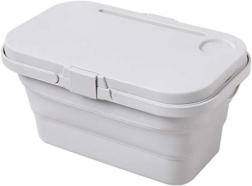 CatMin折りたたみピクニックバスケット プラスチック製テーブルボード付き・水ためき氷鎮可・軽量持ち運び便利 アウトドアキャンプピ