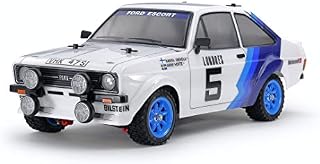 Tamiya 58687 1:10 Ford Escort MkII RAL.Lac. MF-01X Remote Control Car RC Vehicle Building Kit Assembly Model, White