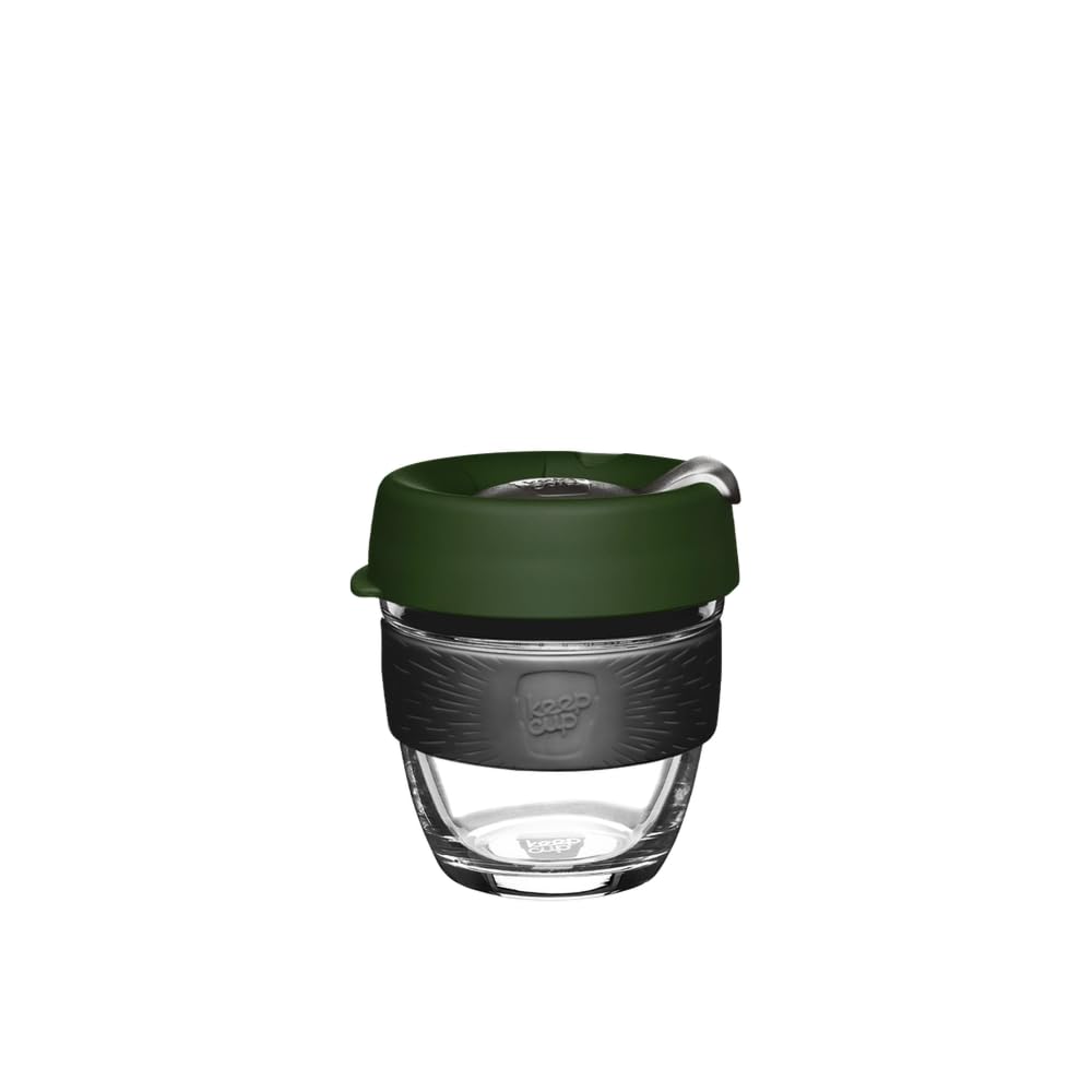 KeepCup Brew, Reusable Coffee Cup - Tempered Glass and Splashproof Sipper Lid, Small 8oz/227ml - Pine โ image 1