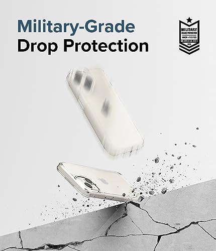 Image of Ringke Fusion Compatible with iPhone 15 Case Cover Transparent Hard Back Soft Flexible TPU Bumper Scratch Resistant Natural Form iPhone 15 Back Cover - Clear
