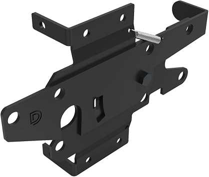 D&D Technologies DDSL2 Stainless Steel Self-Latching Gate Latch for Wood & Vinyl Gates, Powder-Coated, Standard Post Latch, Min Post Size 3"+, 1 Count