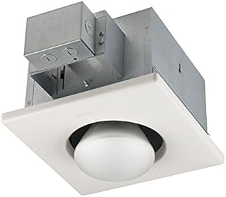 Broan-Nutone 161 Bulb Heater, Energy-Saving Single Bulb Infrared Type non-IC Ceiling Heater, White, 250-Watt