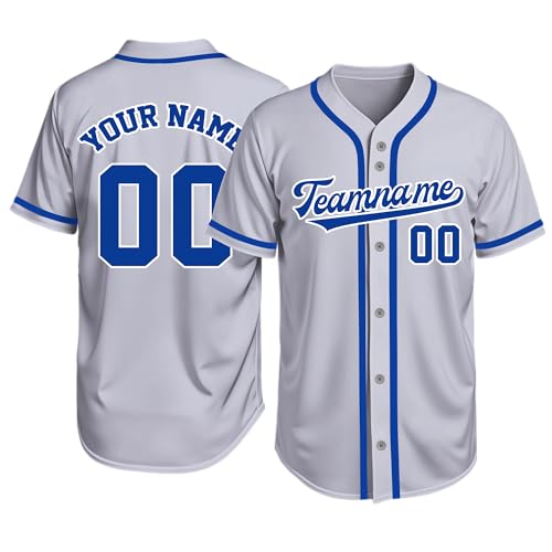 Image of Custom Baseball Jersey Personalized Stitched or Printed Name Number Baseball Shirt Sports Uniform Gifts for Men Women Youth